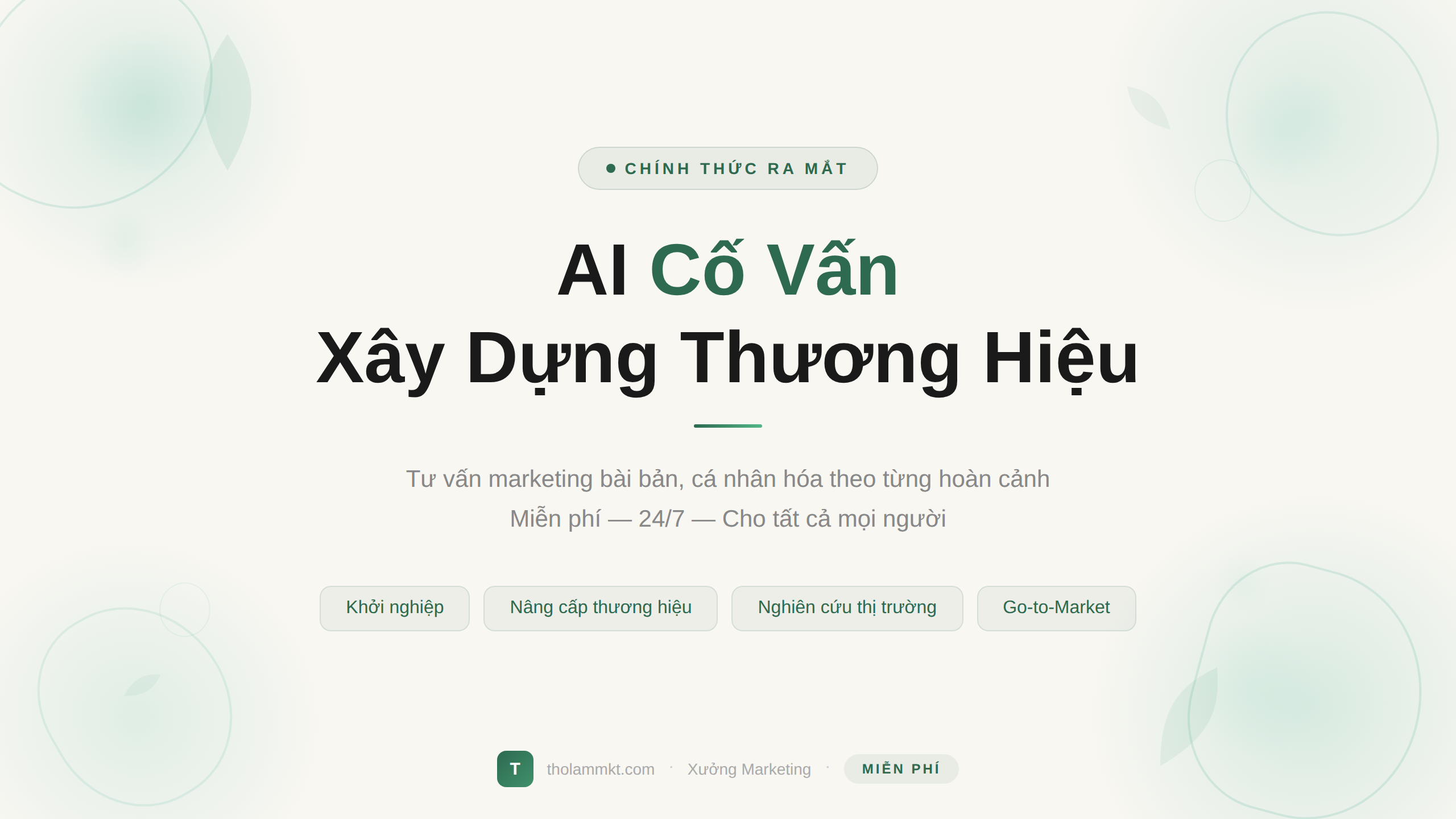 Xưởng Marketing ra mắt AI Cố Vấn Thương hiệu — Miễn phí